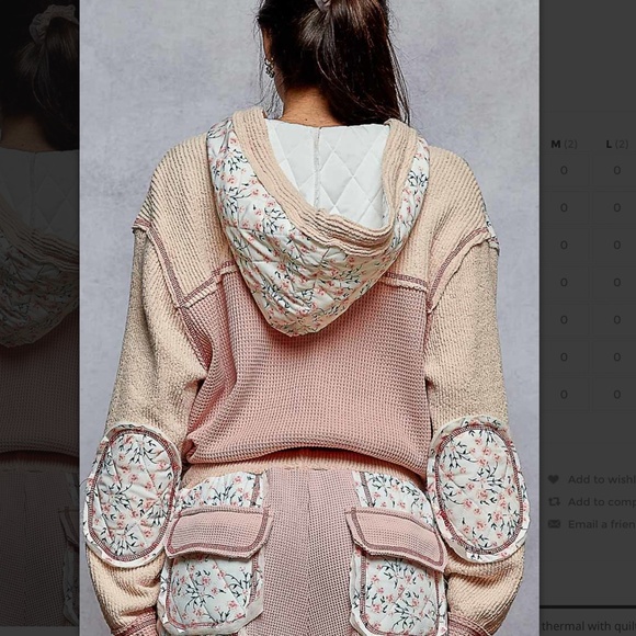 POL “ Chicago 6  “ POL Quilted Thermal Jacket with Waist String and Hood BR55 - Picture 4 of 5